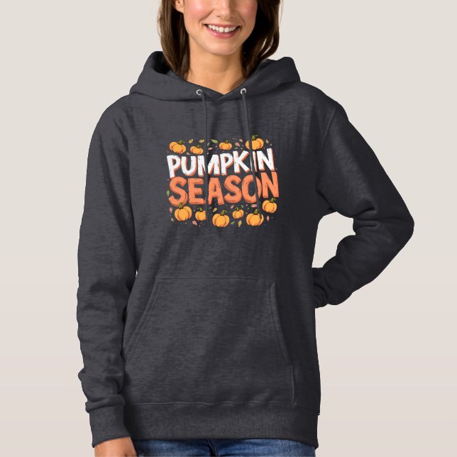 Pull À Capuche Saison citrouille (Devant)