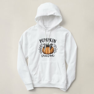 Pull À Capuche Saison de la citrouille coquette d'automne