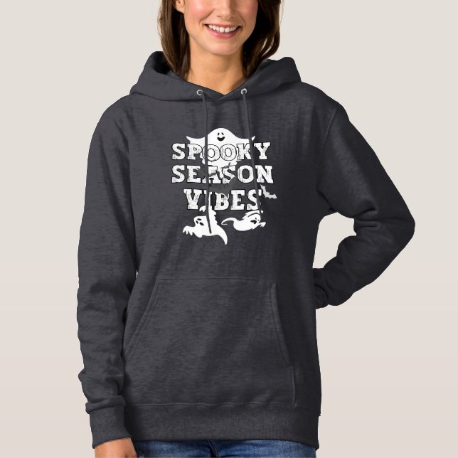 Pull À Capuche Saison éffrayante Vibes.b (Devant)