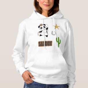 Pull À Capuche Salon de l'ours Panda Cowboy Pays de l'Ouest