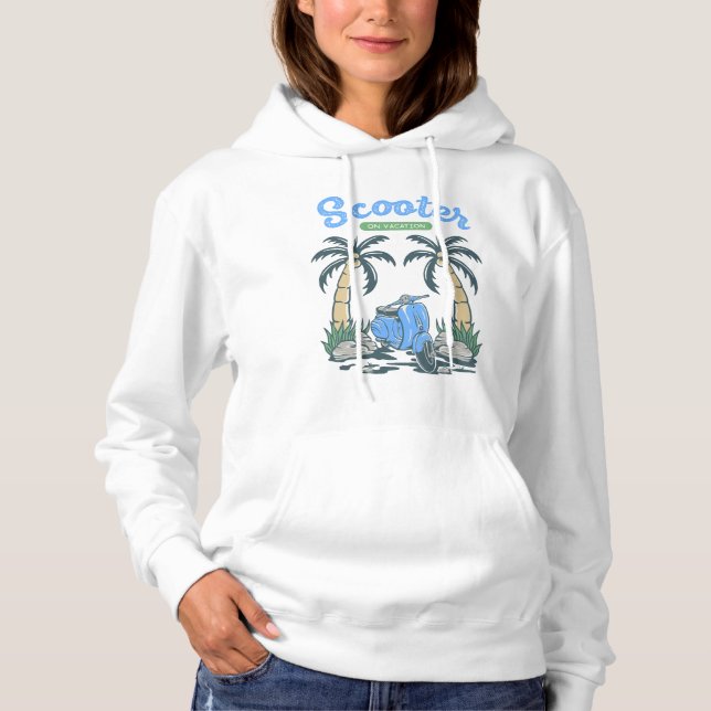 Pull À Capuche Scooter en vacances (Devant)