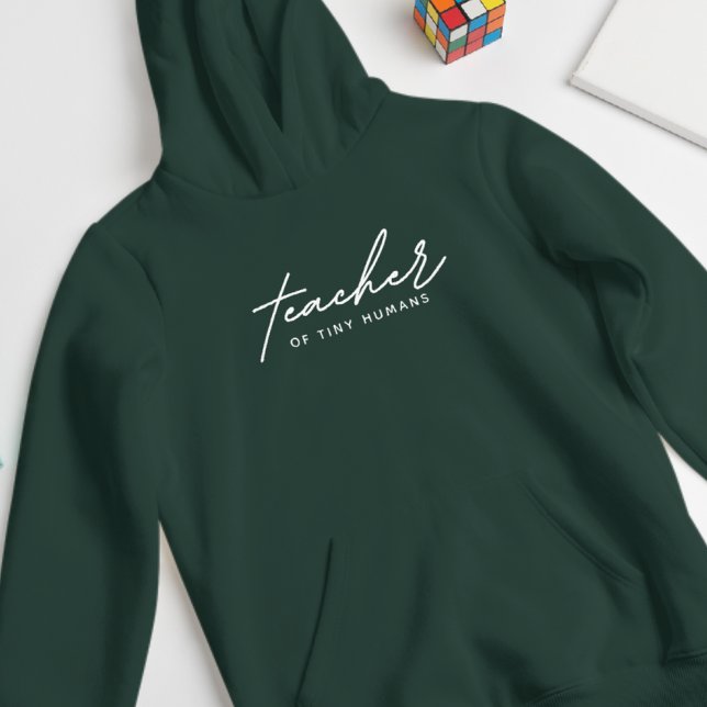 Pull À Capuche Script Enseignant de Petits Humains (Créateur téléchargé)