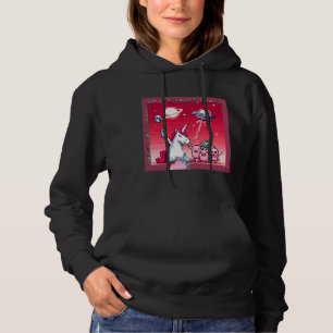 Pull À Capuche Selfie OVNI Unicorne : Terre Carré (Pixel Art) #12