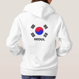 Pull À Capuche "Séoul" personnalisé et drapeau sud-coréen