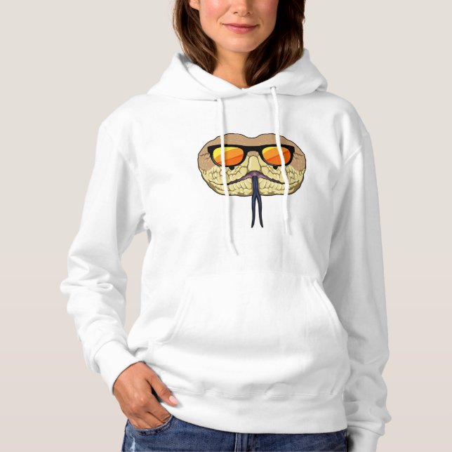 Pull À Capuche Serpent avec lunettes de soleil (Devant)
