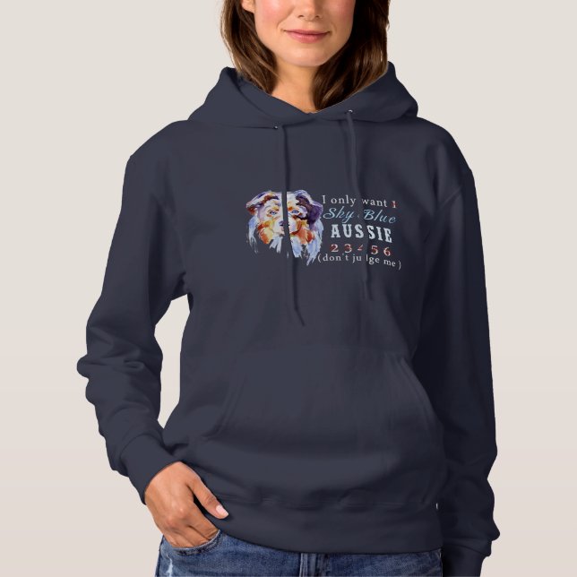 Pull À Capuche Seulement 1 chemise australienne de bleu de ciel - (Devant)