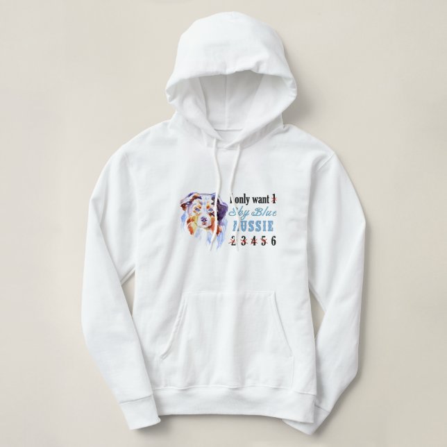 Pull À Capuche Seulement 1 chemise d'Australien de bleu de ciel (Design devant)