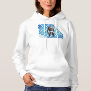 Pull À Capuche SlipperyJoe musculaire homme six pack abs mâle bla