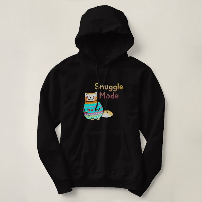 Pull À Capuche Snuggle Mode Cute Ginger Cat (Design devant)