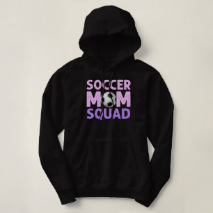 Pull À Capuche Soccer Maman Squad en rose et violet