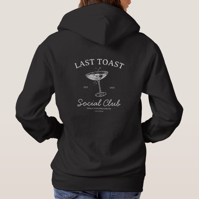 Pull À Capuche Social Club Modern Bachelorette Party Merch (Dos)
