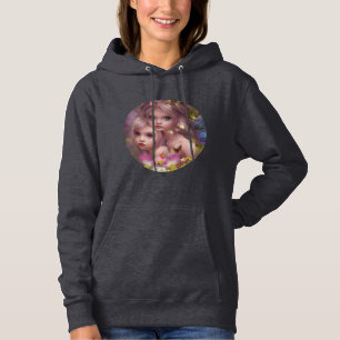 Pull À Capuche Soeurs des fées parmi les fleurs de la forêt