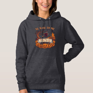 Pull À Capuche Sorcière de Halloween Broom Citrouilles_1