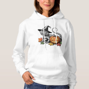 Pull À Capuche Sorcière et Citrouille de dragon à poils