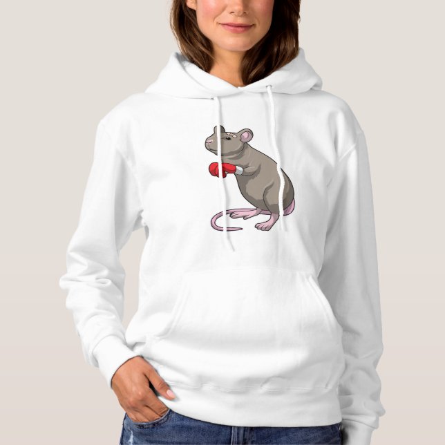 Pull À Capuche Souris à Boxing avec gants de Boxing (Devant)