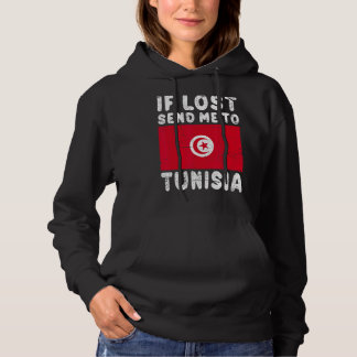 Pull À Capuche Souvenir Drapeau Tunisie Si perdu envoyez-moi en
