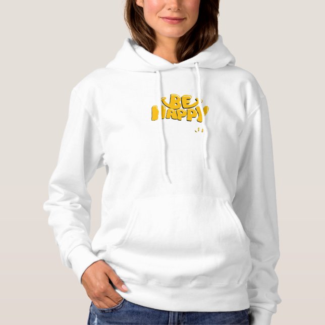 Pull À Capuche Soyez heureux (Devant)