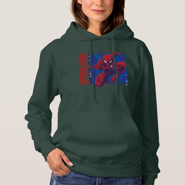 Pull À Capuche Spider-Man | Insigne de caractère haute technologi (Devant)