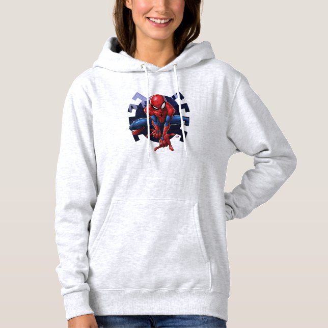 Pull À Capuche Spider-Man Sortant De Spider Graphic (Devant)