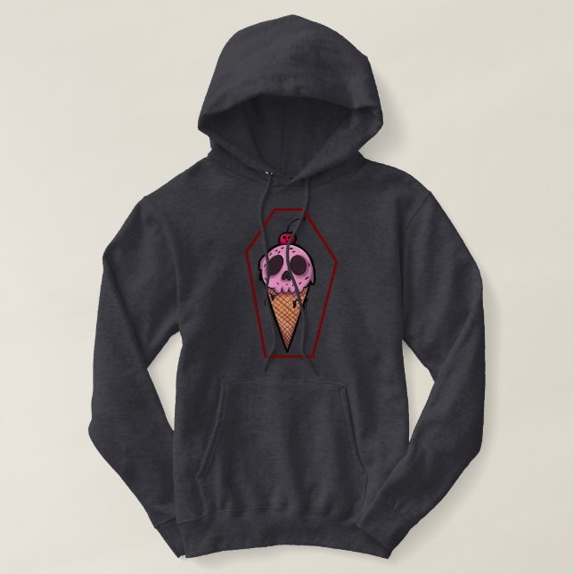 Pull À Capuche Spooky  Cream Unisex Hoodie (Design devant)
