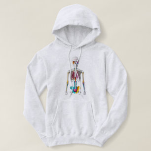 Pull À Capuche Squelette anatomique artistique multicolore