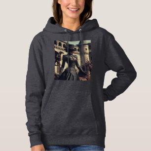 Pull À Capuche Steampunk Victorian Industrial Lady Dragon Rider