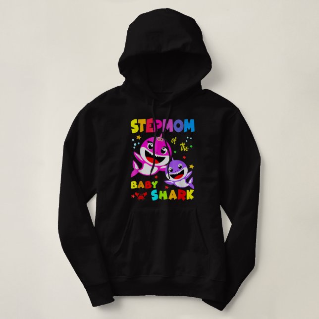 Pull À Capuche StepMom Shark Stepmaman Shark Famille de requins F (Design devant)
