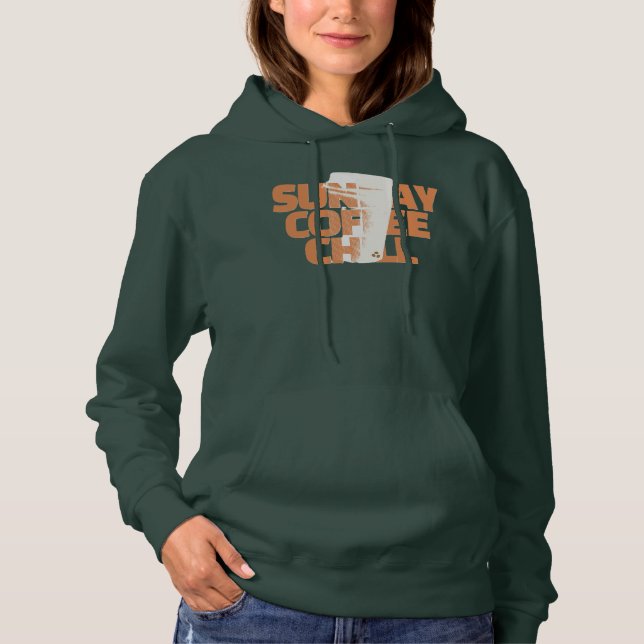Pull À Capuche Sun Day Coffee Chill Graphic (Devant)