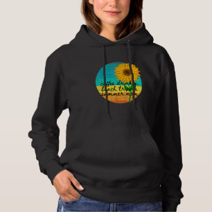 Pull À Capuche Sunflower Sun Day Café Drinkin Beach Trippin Sum