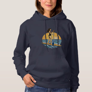 Pull À Capuche SUP Pagaie Coucher de soleil Graphique de plage