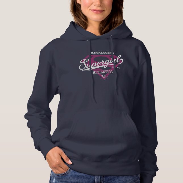 Pull À Capuche Supergirl Metropolis Sports Athlétisme Graphique (Devant)