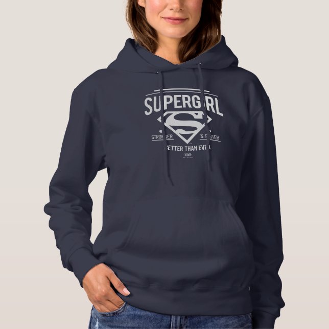 Pull À Capuche Supergirl mieux que jamais Retro Graphic (Devant)
