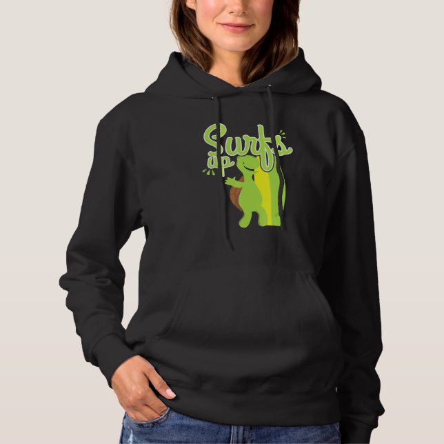 Pull À Capuche Surf cool Surf Tortue Surf Océan Nature (Devant)
