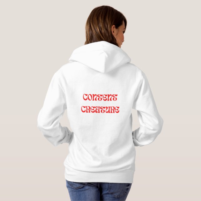 Pull À Capuche Survêtement pour créatures satisfaites (Dos entier)