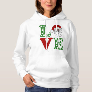 Pull À Capuche Swearshirt Père Noël Christmas Love
