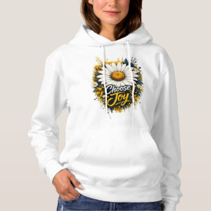 Pull À Capuche Sweat-shirt à capuche fleuri Choose Joy Daisy