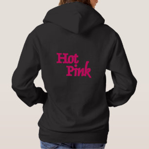 Pull À Capuche Sweat-shirt à capuche noir pour femmes rose chaud