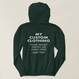 Pull À Capuche Sweat-shirt personnalisé pour FEMME VERT FORET