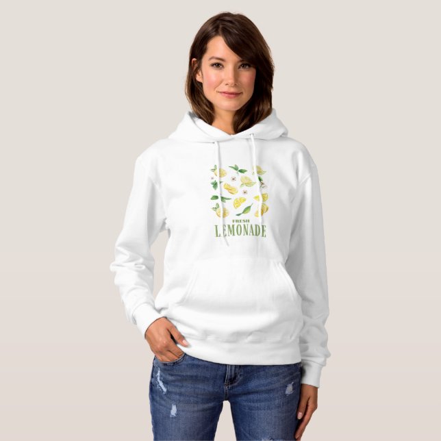 Pull À Capuche Sweatshirt à capuchon de citron cassé (Devant entier)