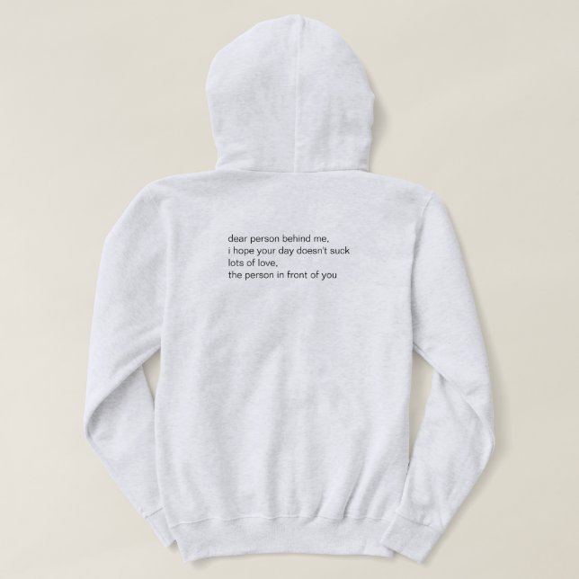 Pull À Capuche sweatshirt à capuchon de message positif (Design dos)