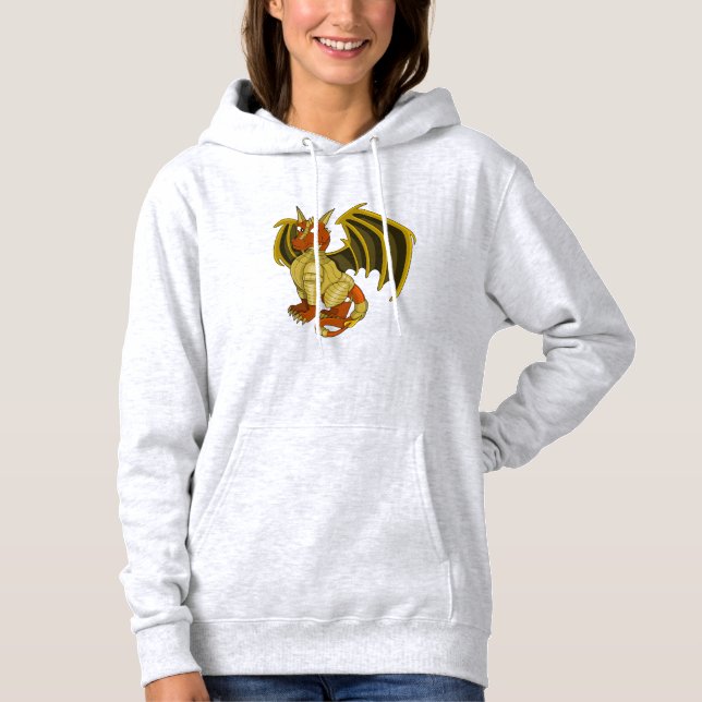 Pull À Capuche Sweatshirt cartoon dragon guerrier (Devant)