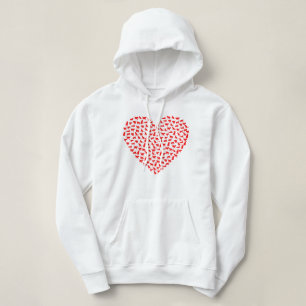 Pull À Capuche Sweatshirt de coeur de chat de jour de Valentines