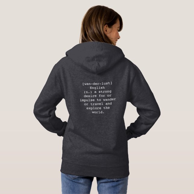 Pull À Capuche Sweatshirt de Wanderlust (Dos entier)