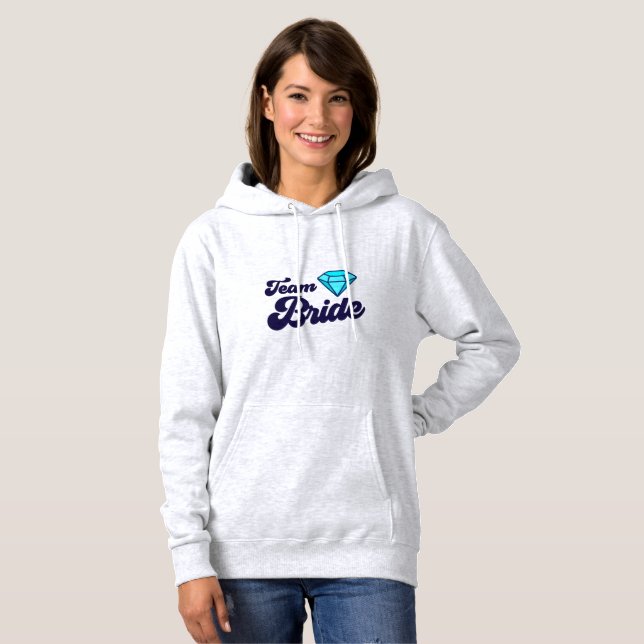 Pull À Capuche Sweatshirt Équipe de la Mariée (Devant entier)