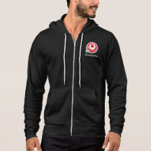 Sweatshirt zip avant petit logo (noir)