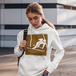 Pull À Capuche Symbole récréatif de la zone de ski