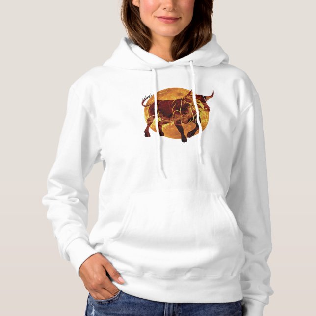 Pull À Capuche SYMBOLE Zodiaque Taurus (Devant)
