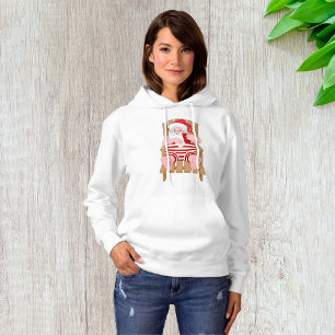 Pull À Capuche T-shirt à capuche pour femmes avec le Père Noël se