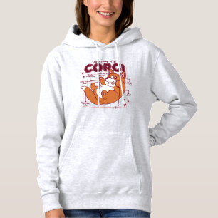 Pull À Capuche T-shirt COUPE FUNNY CORGI ANATOMY
