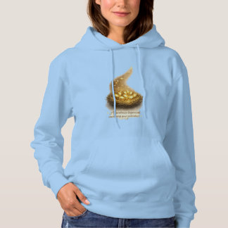 Pull À Capuche T-Shirt Croissance Abondance Nid Œuf Doré